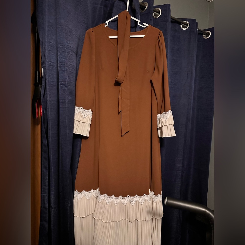 SHEIN Rusty Brown Dress - Picture 2 of 4
